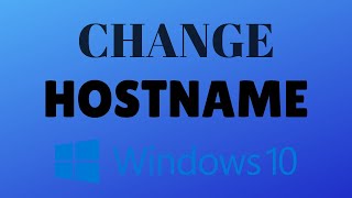 how to change hostname in windows 10 [upl. by Coates612]