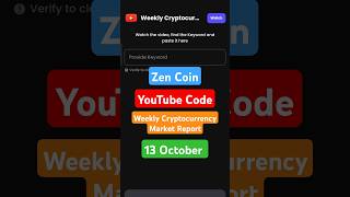 Weekly Cryptocurrency Market Report  Zen Coin YouTube Code Breakdown  Zen Coin YouTube code [upl. by Suoicserp210]