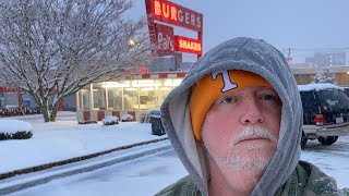 Heavy Snow at Pals Sudden Service Revere Street  Heavy Snow Kingsport TN  Heavy Snow East TN 4K [upl. by Enialed]