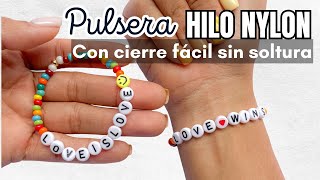 Como amarrar una pulsera de hilo elástico fácil y seguro [upl. by Durware295]