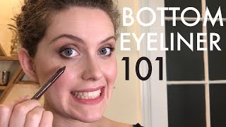 How To Apply Eyeliner On The Bottom Lid  Beginner Eyeliner [upl. by Atiuqin737]