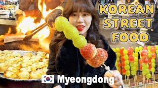 KOREAN STREET FOOD in Myeongdong Seoul Korea Night Market [upl. by Ogren]