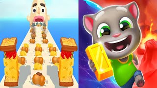 Play 9999 ALL LEVELS Viral Tiktok Mobile Game Sandwich Runner VS Talking Tom Time Rush [upl. by Lodmilla]