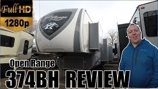 2018 Open Range 374BHS RV REVIEW Roamer  Highland Ridge  Bunk Bed 5th Wheel [upl. by Euqirdor568]