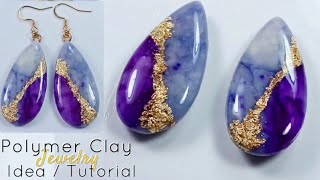 Clay Jewellers Polymer Clay Earrings Idea and Tutorial  LoviCraft [upl. by Enois]