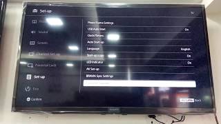 How to setup SONY BRAVIA R352D 40 INCH LED TV Remove demo screen demo mode off [upl. by Htederem]