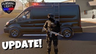 New Flashing Lights UPDATE SWAT Van BANK and MISSION EDITOR [upl. by Ahsiemak157]