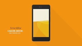 Xamarin Android Tutorial  SnackBar [upl. by Eadmund]