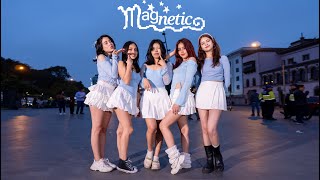 KPOP IN PUBLICONE TAKE ILLIT 아일릿 quotMagneticquot Dance Cover by Team IO  Novastar  Perú [upl. by Vilhelmina]