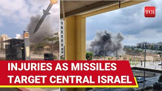 Central Israel Under Attack Injuries In Tel Aviv Suburbs In M90 Missile Attack From Gaza  Watch [upl. by Resaec]