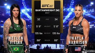 KETLEN VIEIRA VS KAYLA HARRISON FULL FIGHT UFC 307 [upl. by Ehtiaf]