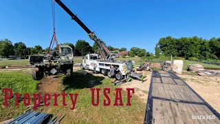 Loading a damaged USAF aircraft Loader [upl. by Aiepoissac]