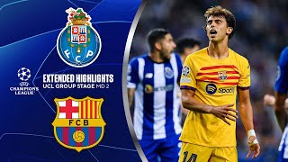 Porto vs Barcelona Extended Highlights  UCL Group Stage MD 2  CBS Sports Golazo [upl. by Lucita93]