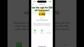 UBER EATS FREE 20 PROMO CODE [upl. by Paine]