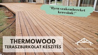 Thermowood teraszburkolat készítés [upl. by Nonregla]