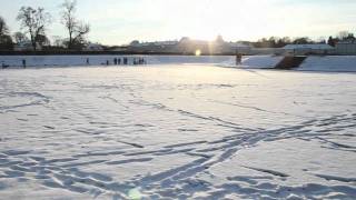 Nymphenburger Kanal  Eislaufen und Eisstocksschiessen München [upl. by Bez]