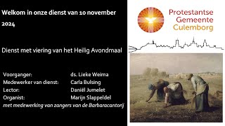 Avondmaal in Open Hof 10 november 2024 [upl. by Ainedrag]