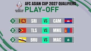 Playoff Match Schedule  AFC Asian Cup 2027 Qualifiers [upl. by Renrew]