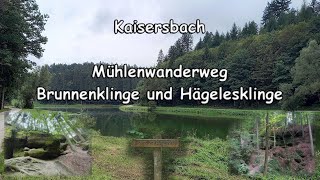 Mühlenwanderweg mit Brunnen und Hägelesklinge Kaisersbach [upl. by Adneral]