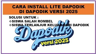 Cara Install Lite Dapodik 2025 [upl. by Arolf]