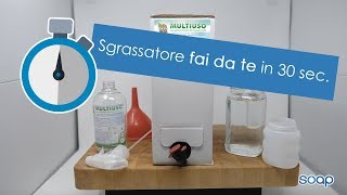 Come fare uno Sgrassatore fai da te in 30 sec [upl. by Eillat]