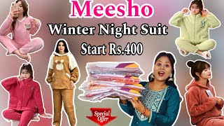 quotMeesho Winter Night Suit Haul  Affordable Sleepwearquot Meesho Winter Collection  Night Suit Reviewquot [upl. by Akema]