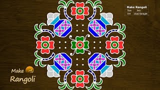 Festive Special Bhogi Kundalu With 16x6 Dots  Pongal Pots Kolam  Sankranthi Muggulu  Make Rangoli [upl. by Nosliw]