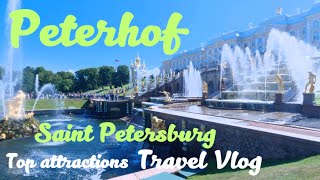 Peterhof Peter the Great Summer Palace St Petersburg Russia Walking tour through history 4K [upl. by Enywtna846]