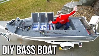 INSANE Jon Boat to Bass Boat Modification Homemade [upl. by Royo]