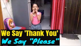 We Say Thank You We Say Please Rhyme  Good Manners Poem  Nursery Rhymes  Nursery Poem [upl. by Nolasba]