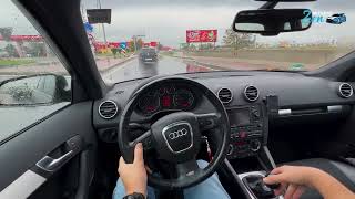 AUDI A3 8P 20 Tdi 170 Hp  POV  Rainy Day [upl. by Notlek954]