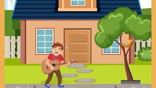 Where Do You Live Nursery Rhymes Kids Songs  Learning Words Home Rooms english englishvocabulary [upl. by Adis]