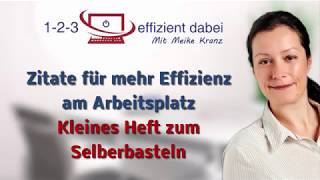 6 Zitate für mehr Effizienz als Heft zum Selberbasteln [upl. by Nyvrem]