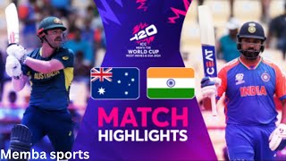 ICC MENS T20 WORLD CUP 2024  INDIA VS AUSTRALIA T20 WORLD CUP 2024 HIGHLIGHTS [upl. by Notwen]