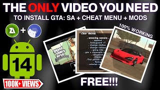 GTA San Andreas Working in Android 14 with Cheats amp Mod Installation Tutorial  100 Working [upl. by Sidnee643]