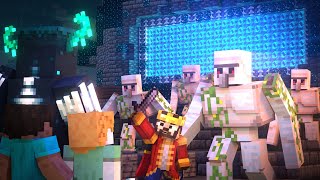 Warden Life Warden vs Iron Golem Army  Alex and Steve Legends Minecraft Animation Movie [upl. by Aminta]