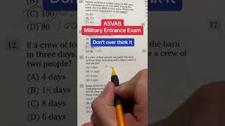 ASVAB Arithmetic Reasoning answers walkthrough 12 [upl. by Carree]