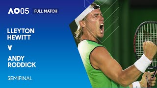 Lleyton Hewitt v Andy Roddick Full Match  Australian Open 2005 Semifinal [upl. by Hibbs14]