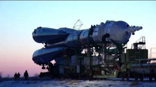 Expedition 30 Soyuz Spacecraft Integration and Rocket Roll Out to the Launch Pad [upl. by Fredelia374]