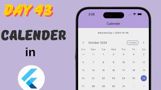 How To Create A Flutter Table Calendar  Flutter Calendar App  2024 [upl. by Marcelline]