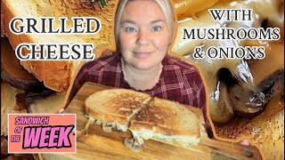 Grilled cheese with caramelised onions and garlic mushrooms uk foodie eatingshow grilledcheese [upl. by Krefetz545]