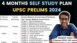 4 Month Self Study Plan for UPSC Prelims 2024 with Daily Targets [upl. by La]