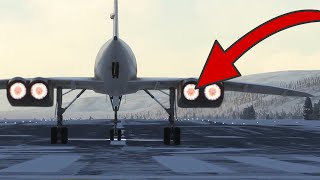 AFTERBURNER TAKEOFF and Landing by a Concorde  Flying it in Greenland [upl. by Tarr]