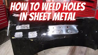 How To Weld Holes In Sheet Metal [upl. by Luby]