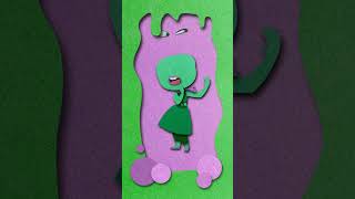 Inside Out Disgust Paper Cutout Stop Motion insideout disney art drawing animation memes [upl. by Pax]