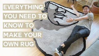 EVERYTHING YOU NEED TO KNOW TO MAKE A RUG  RUG TUFTING [upl. by Nivar]