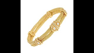 Double Woven Chain Bracelet With Diamonds [upl. by Elna]