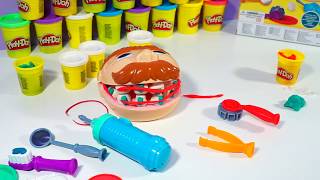 PLAY DOH DOCTOR DRILL N FILL  BAD TEETH FUN DENTIST GAME [upl. by Conias]