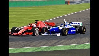 Ferrari F1 2018 vs Williams F1 1997  Monza [upl. by Hauser]