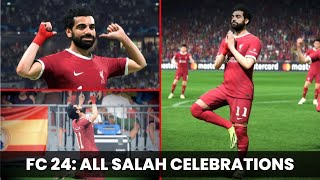 EA FC 24  MO SALAH SIGNATURE CELEBRATIONS  TUTORIAL [upl. by Scharff364]